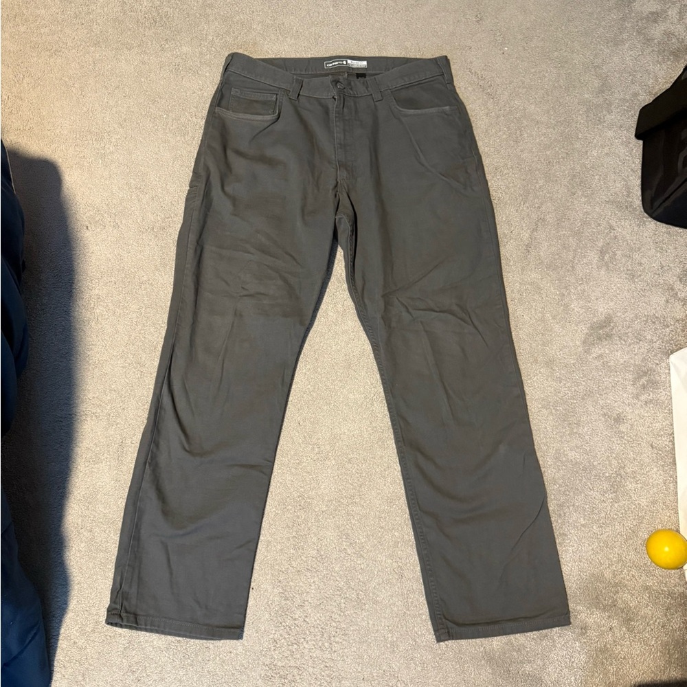 Carhartt men’s relaxed straight rigby pants grey 36x32